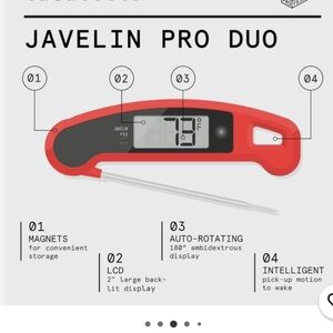 Pro Duo Red Digital Meat Thermometer